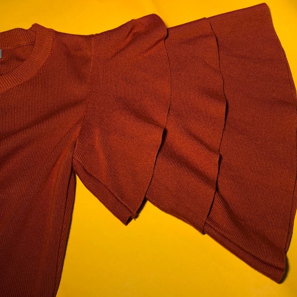 SettleDown  ruffle sleeve knit crew-neck sweater - Picture 5 of 7